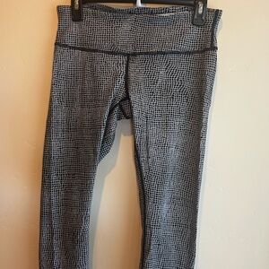 Lululemon Athletica Black and White Patterned Leggings